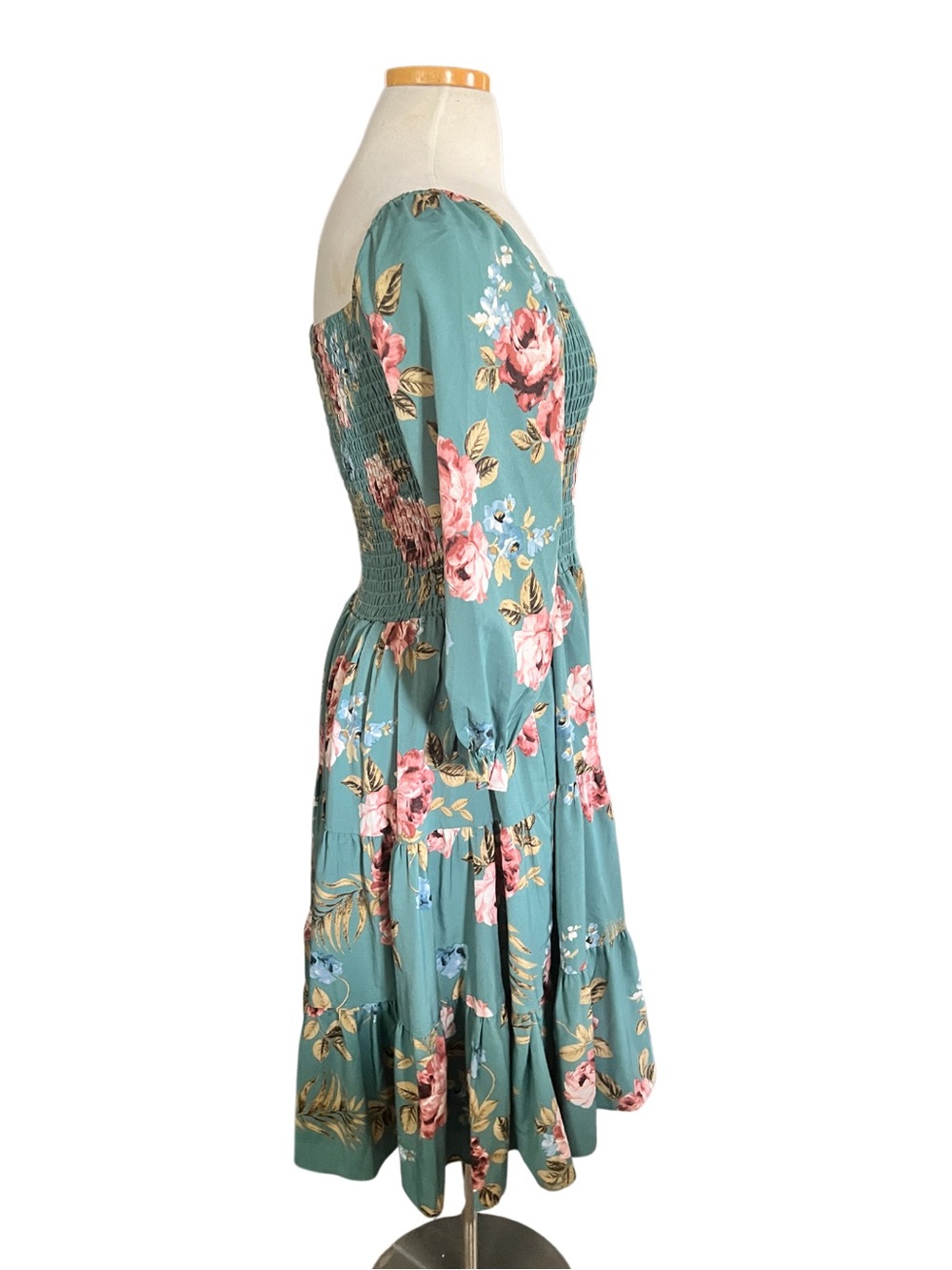 Baltic Born Marta midi dress smocked bodice and tiered skirt Size XL - Picture 3 of 5